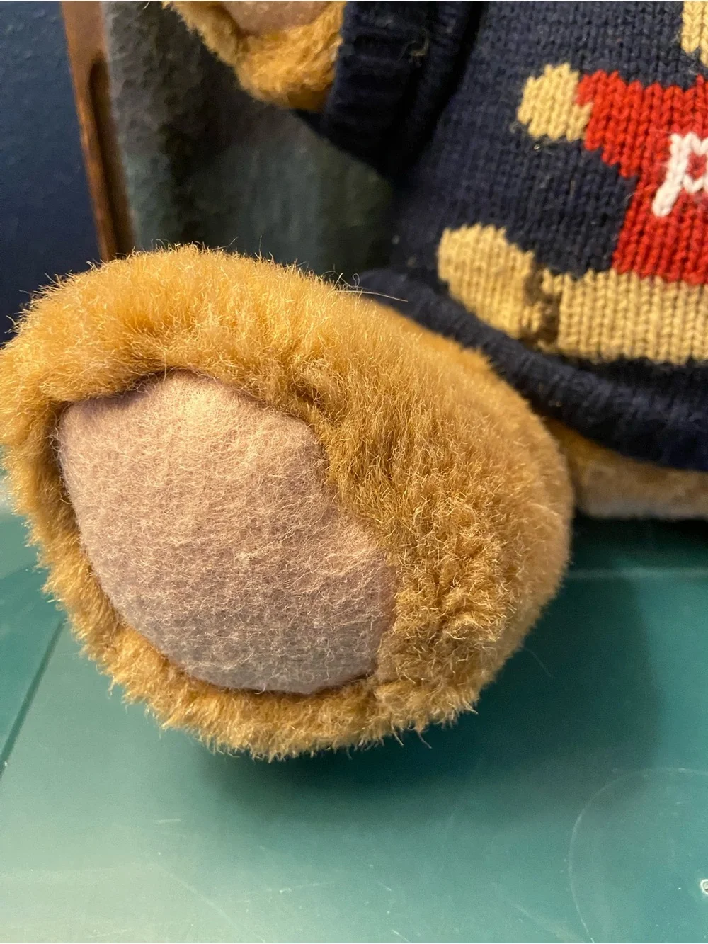 1997 Ralph Lauren Polo Bear Plush Teddy - Navy Sweater